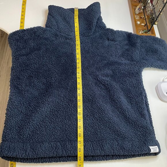 Craghoppers Sweater Womens Medium 8 Blue Fleece Fuzzy 1/4 Zip Pullover - Picture 9 of 11